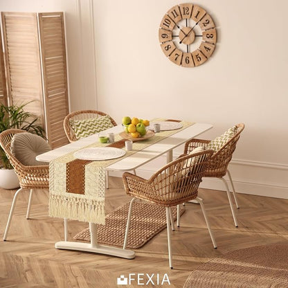 FEXIA Boho Table Runner 36 Inches Long Macrame Summer Decor Coffee Table Cover - Image 7