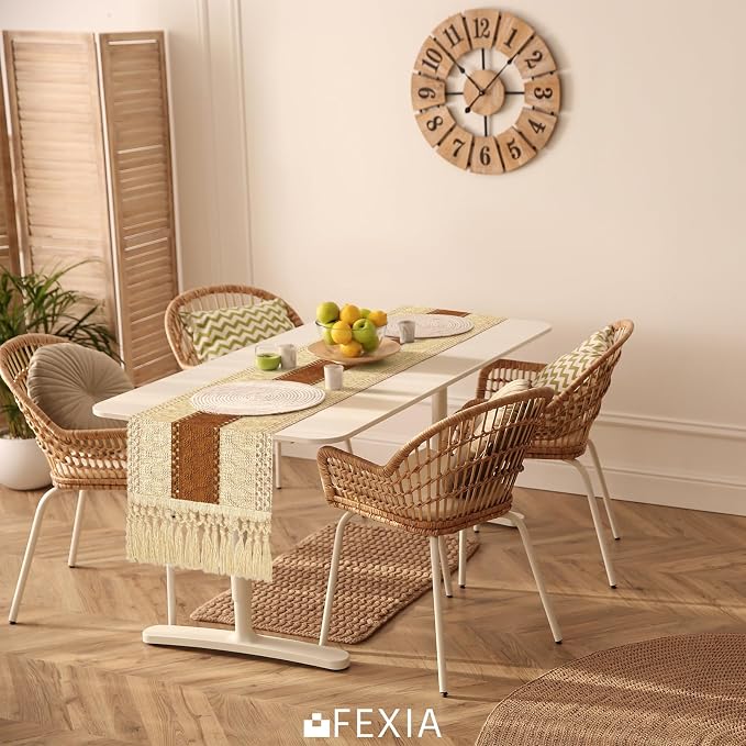 FEXIA Boho Table Runner 72 Inches Long Macrame Summer Decor Coffee Table Cover - Image 7