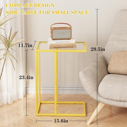 C Table Side End Table, Small C Shaped Table - Image 3