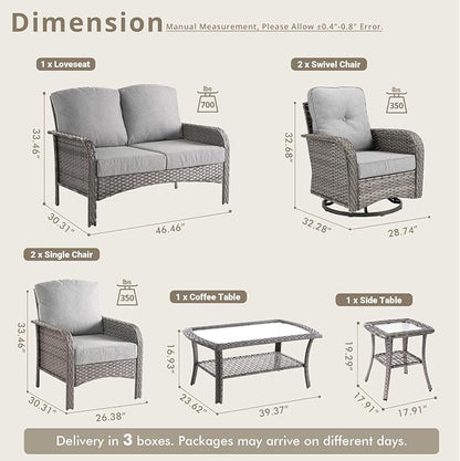 Weaxty 7 Pieces Patio Furniture Set - Image 2