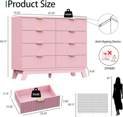 Xixini Fluted Dresser for Bedroom - Image 2