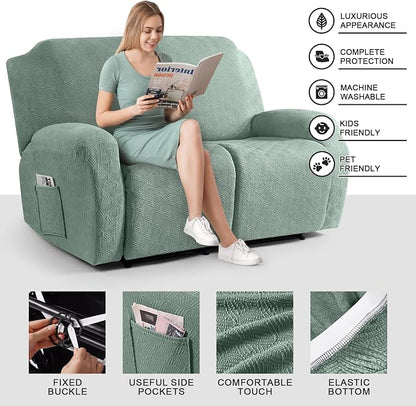 Timeles Recliner Covers Recliner Loveseat Covers Reclining Couch Covers Sofa - Image 3