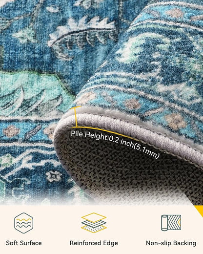 RELEANY Area Rugs 2'6"x5' Runner Rug Non Slip Washable - Image 3