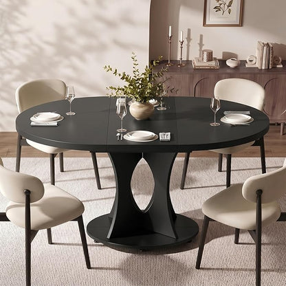 Einhomn 43-59" Extendable Round Dining Table, Kitchen Table - Image 3