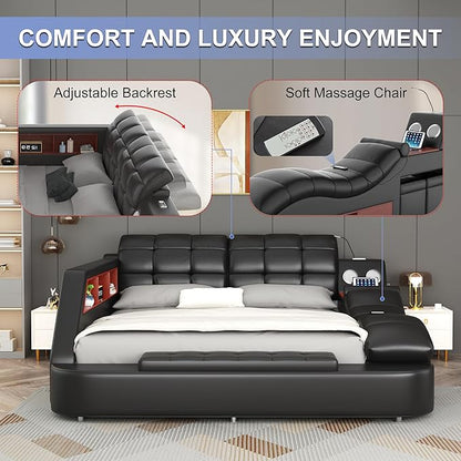 King Size Smart Multifunctional Bed Frame, Platform Bed - Image 6