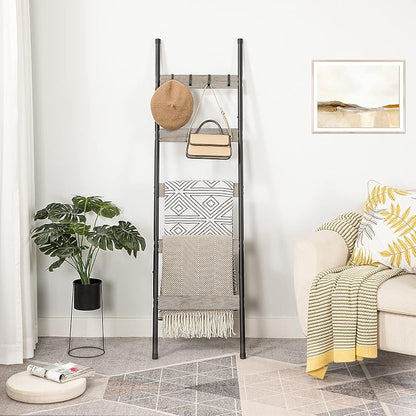 HOOBRO Blanket Ladder, 5-Tier Towel Rack - Image 4