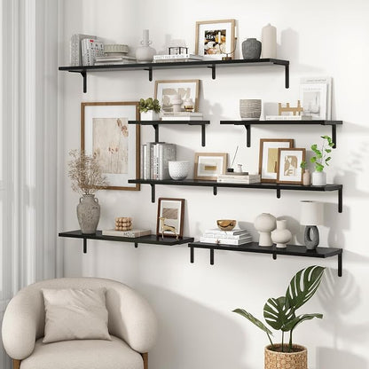 Fun Memories Deep Floating Shelves, 24W x 8D Floating Shelves Set of 2 - Image 7