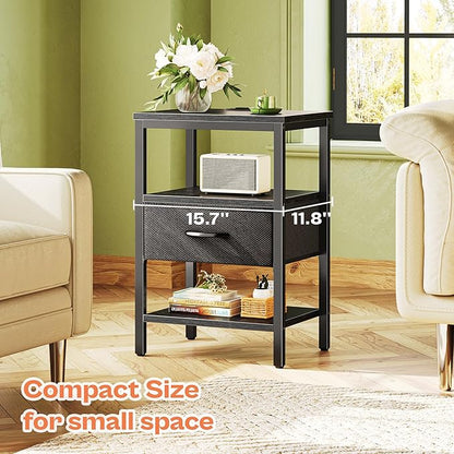 SUPERJARE Nightstand Set of 2, Bed Side Tables - Image 6