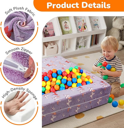MeMoreCool Kids Modular Couch – Glow-in-the-Dark Butterfly Foam Sofa Bed - Image 6