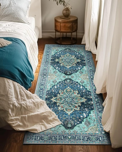 RELEANY Area Rugs 2'x6' Runner Rug Non Slip Washable - Image 2