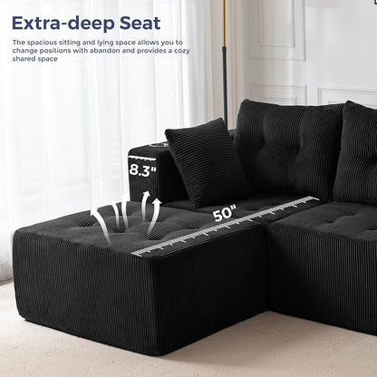 MAXYOYO Modular Sectional Sofa Couch, L Shaped Modern Cloud Couch - Image 7