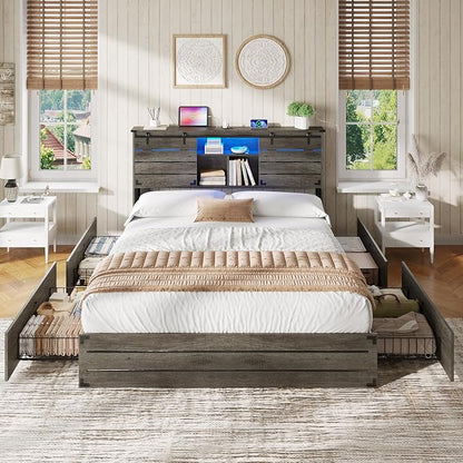 VIAGDO Wooden Bed Frame Queen Size - Image 7