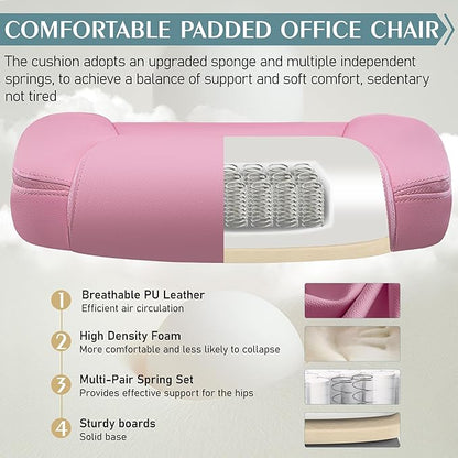 Leather Office Chair, PU Home Computer Desk Chairs - Image 5