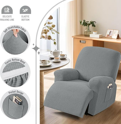 TAOCOCO Oversized Recliner Chair Covers, 1 Seater Streach Recliner Covers Soft - Image 3