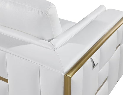 Blackjack Furniture Catania Modern Top Grain Italian Leather Sofa Set - Image 9