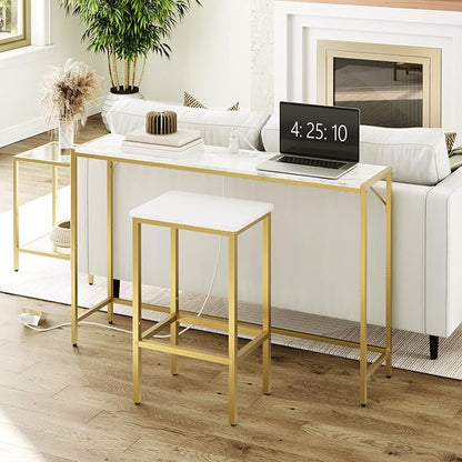 MAHANCRIS Console Table, Narrow Sofa Table, 43.3” Entrance Table - Image 4