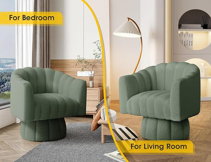 Dewhut Swivel Accent Chair, 360° Swivel Barrel Chair - Image 4