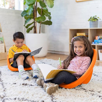 ECR4Kids Plastic Leaf Scoop Floor Rocker Seat, Classroom Furniture - Image 9