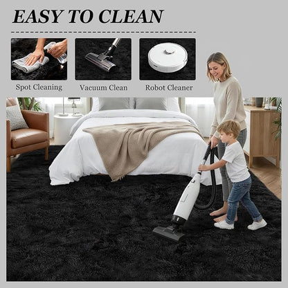 Fluffy Area Rugs 9x12 Living Room Bedroom: Ultra Soft Shag Rug Upgrade Non-Slip - Image 8