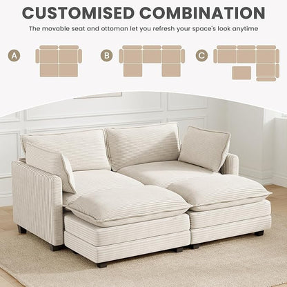 78'' Modular Sectional Cloud Couch - Image 6