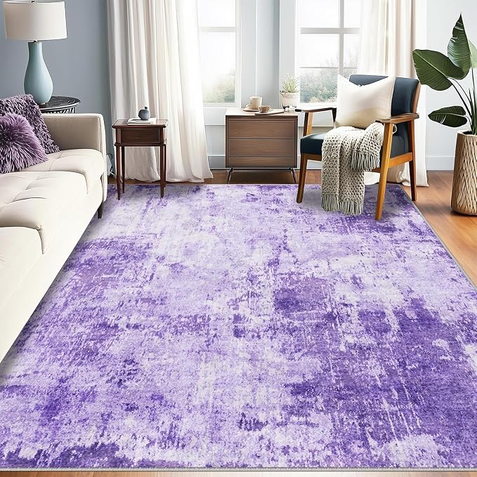 RELEANY Washable Area Rugs 10'x14 Non-Slip Modern Abstract Soft by RELEANY
