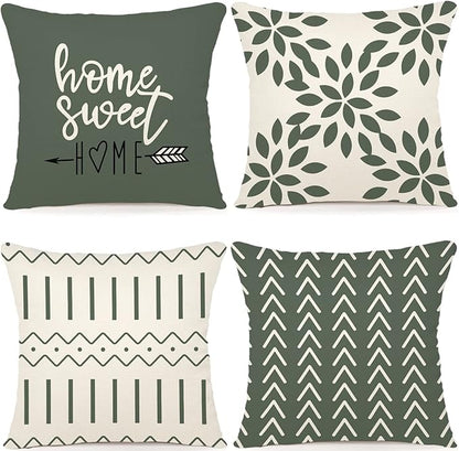 YCOLL Pillow Covers 16x16 Set of 4, Modern Sofa Throw Pillow Cover, Decorative by PillowCoversExpert
