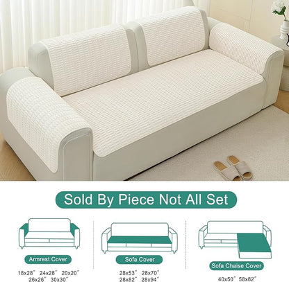 Foxdecor Couch Arm Covers Sofa Arm Cover, Arm Chair Covers Set of 2, Non-Slip - Image 6