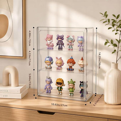 Attelite Acrylic Display Cases for Collectibles, 2 Pack 3 Layer Clear Display - Image 2