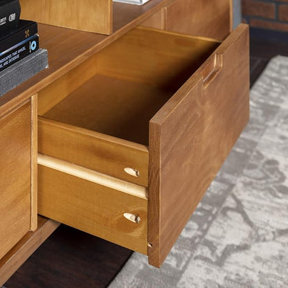 Walker Edison 3-Drawer Mid Century Modern Wood TV Stand - Image 6