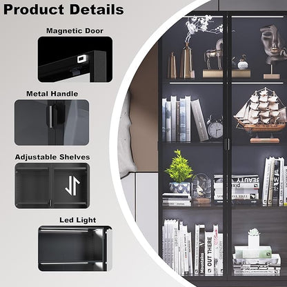 Kelueo 63" H Display Cabinet - Image 5