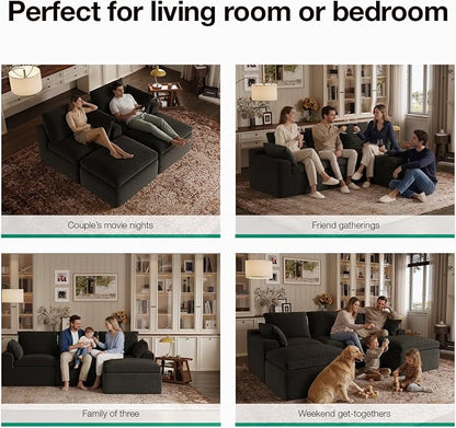 Novilla 104.3" Modular Cloud Couch, Modern Sectional Sofa - Image 21