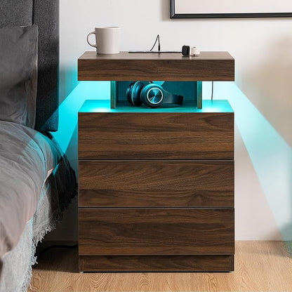 HOMMPA Rustic Brown Nightstand - Image 4