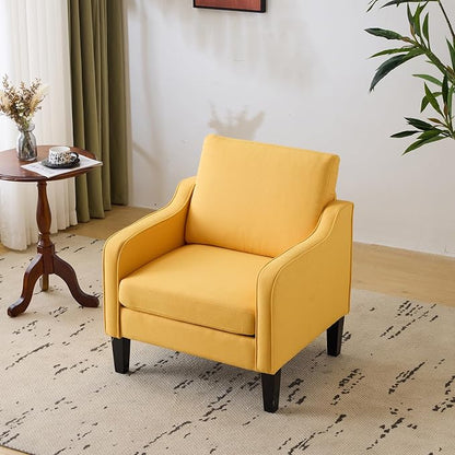 VINGLI Accent Chair for Living Room Chairs Yellow Reading Chair for Bedroom - Image 2