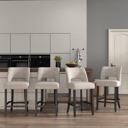 VKNOW Bar Stools Set of 4, Modern Counter Stools - Image 3