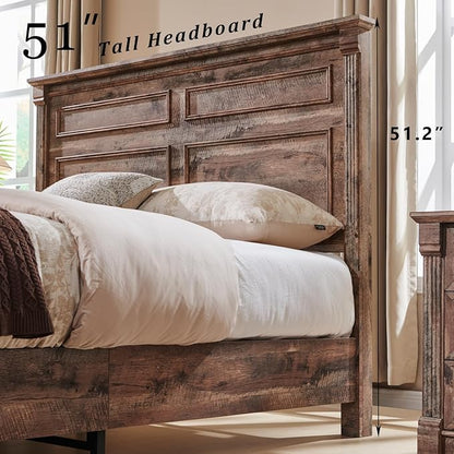 Aitjunz Farmhouse Full Size Bed Frame - Image 4