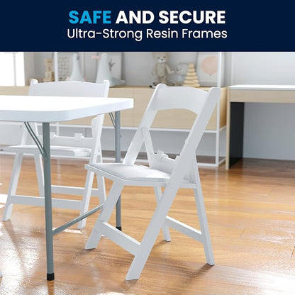Flash Furniture HERCULES Kids White Resin Folding Chair - Image 9