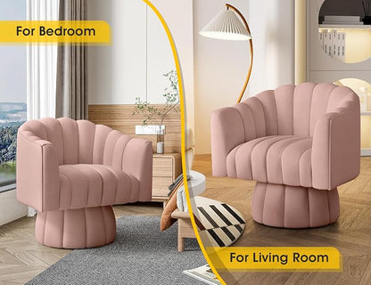 Dewhut Swivel Accent Chair, 360° Swivel Barrel Chair - Image 4