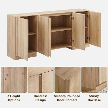 66" Large Sideboard Buffet Cabinet - Image 4