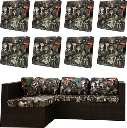 Outdoor Cushion Covers Set, Replacement by SUKAIKEQA