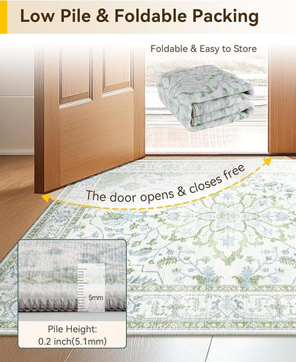RELEANY Area Rugs 2'x10' Runner Rug Non Slip Washable - Image 5
