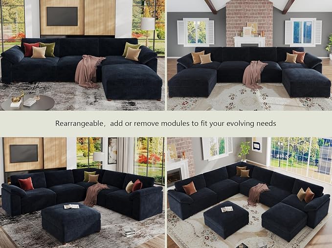 EASE MOOSE Oversized L Shape Sectional Couch, Extra Large Deep seat Gray - Image 7