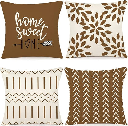 YCOLL Pillow Covers 20x20 Set of 4, Modern Sofa Throw Pillow Cover, Decorative by PillowCoversExpert