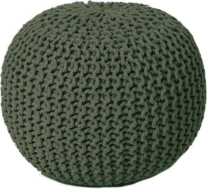 REDEARTH Round Hand Knitted Pouf by REDEARTH