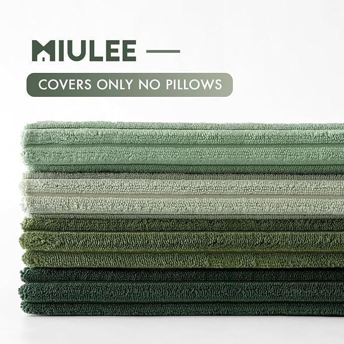 MIULEE Boho Farmhouse Sage Green Throw Pillow Covers 20x20 Inch Set of 4 - Image 7