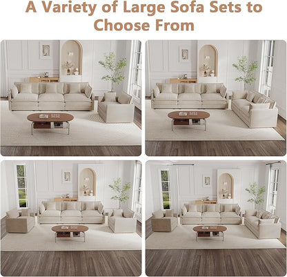 mikibama Modular Sectional Sofa, 146.5 Inch L Shaped Couch Set - Image 7