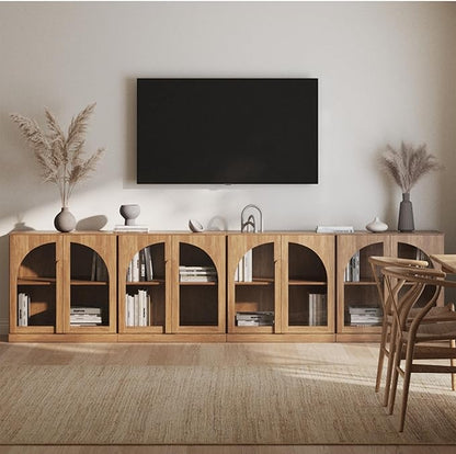 BELLEZE Bijou Set of 4 Wall-to-Wall Storage Cabinets by BELLEZE