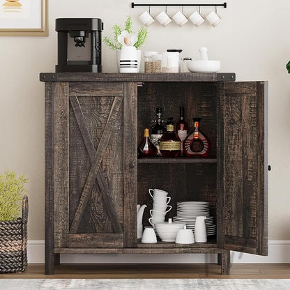 GarveeHome Small Storage Cabinet, Farmhouse Sideboard Buffet Cabinet - Image 4