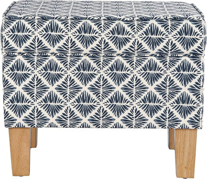 HomePop Home Decor |Upholstered Modern Rectangular Storage Ottoman | Hinged Lid by HomePop