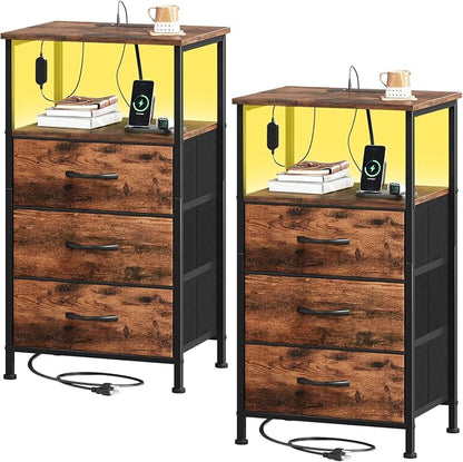 Somdot Nightstands Set of 2, Bedside Tables by Somdot