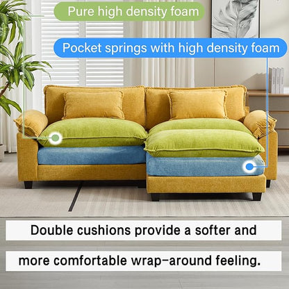 Oprisen 86" Modular Sectional Sofa, Comfy Cloud Couch Sectional Sofa - Image 3